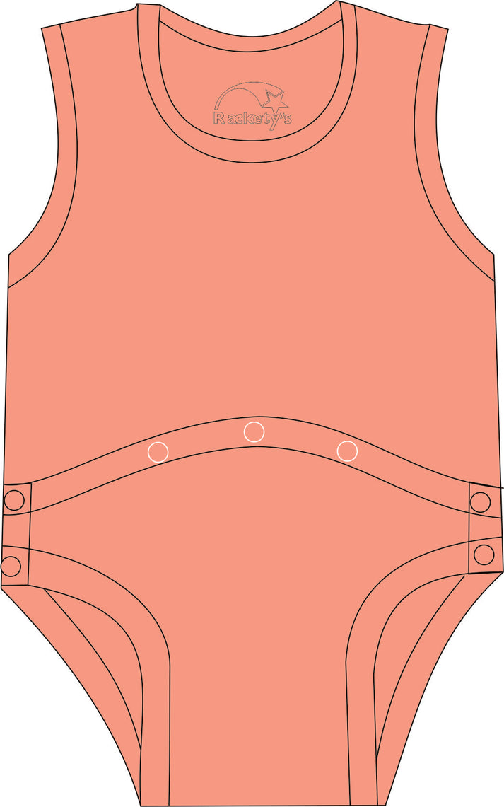 R073C Children 100% Cotton Joey's with Peg tube access in salmon
