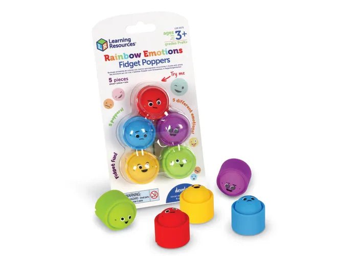 Rainbow Emotions Fidget Poppers - Set of 5 - Sensory Toys