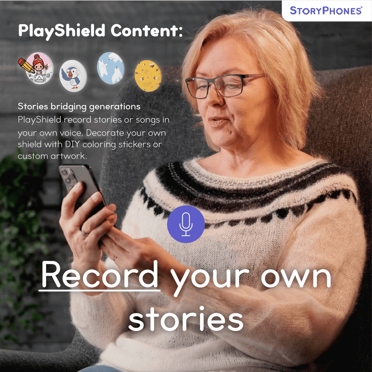 Record Your Own Content StoryShield - for StoryPhones - Sensory Toys