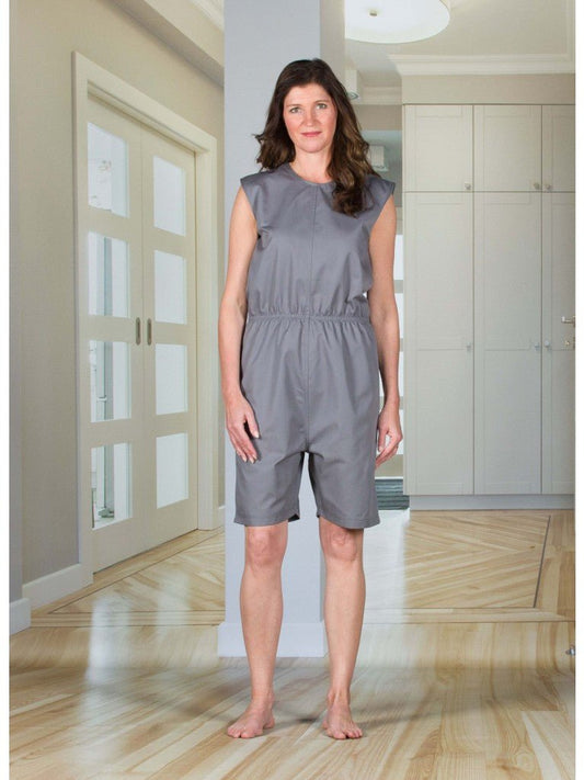 Rip Resistant Sleeveless Bodysuit with Short Legs - Daywear
