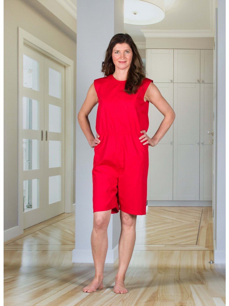 Rip Resistant Sleeveless Bodysuit with Short Legs - Daywear