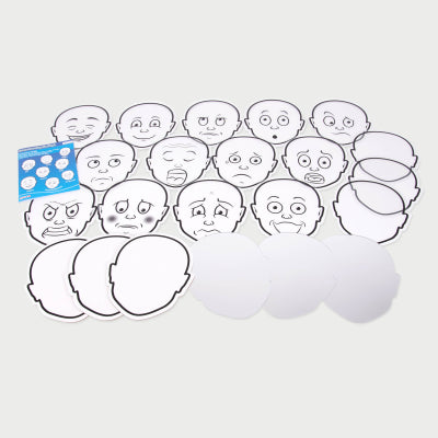 set of faces with different emotions
