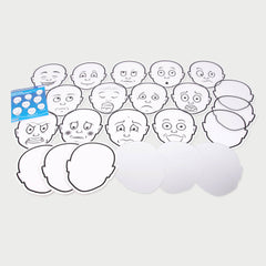 set of faces with different emotions