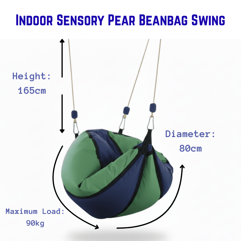 Sensory Integration Pear Beanbag Swing (80cm, 90kg Max) - Sensory Equipment