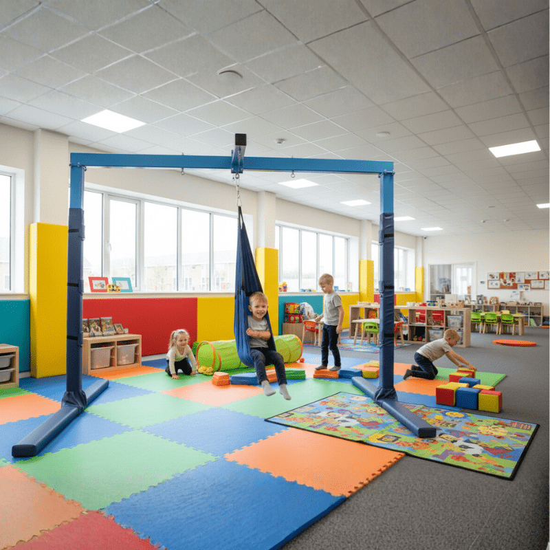 Sensory Integration Steel Swing Frame (2.45m, 150kg Max) - Sensory Equipment