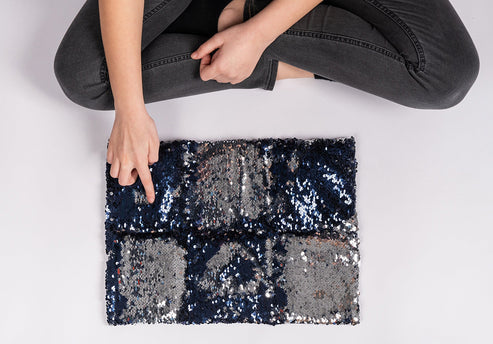Two Tone Sequin Weighted Lap Pillow