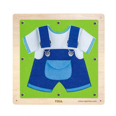Set of 4 Dressing and Zipping Wall Mount Boards - Sensory Toys