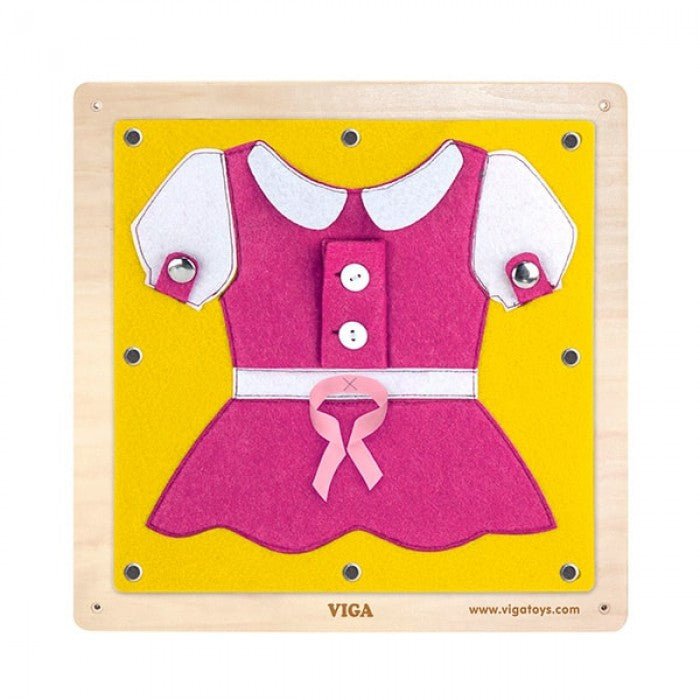 Set of 4 Dressing and Zipping Wall Mount Boards - Sensory Toys