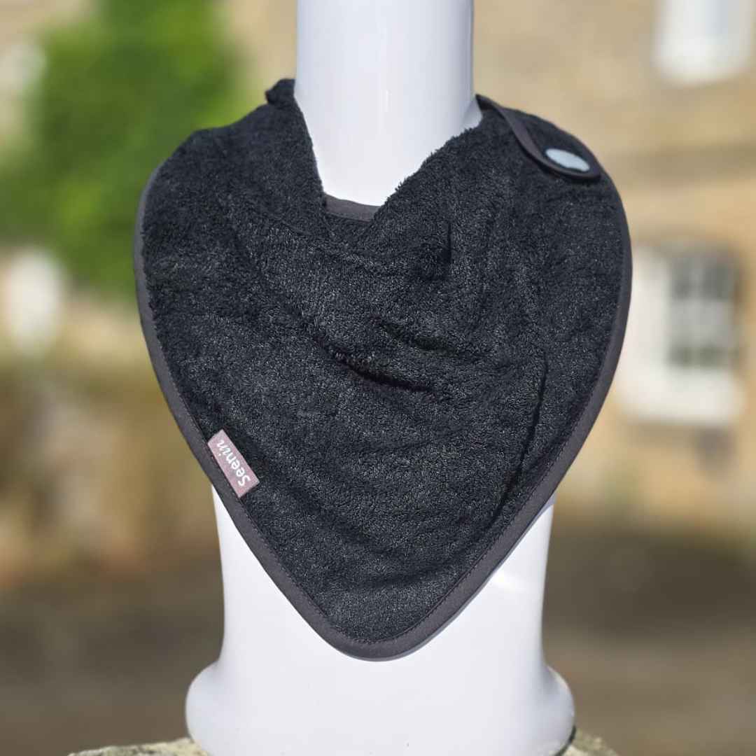 Side Fastening Bamboo Towelling Kerchief Dribble Bib - Bibs & Neckerchiefs