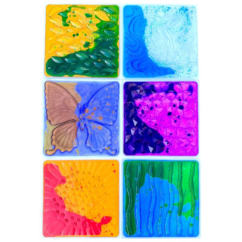 Soft Textured Tiles – Set of 6 Sensory Tiles - Sensory Equipment
