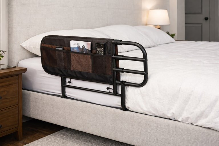 Stander EZ Adjust Bed Rail with Pouch (Non - Pivot, Adjustable Length) - Care & Safety