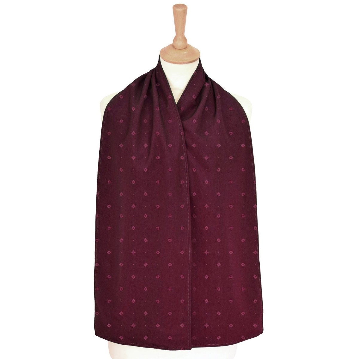 Straight Scarf Clothing Protector - Burgundy pattern - Bibs & Neckerchiefs