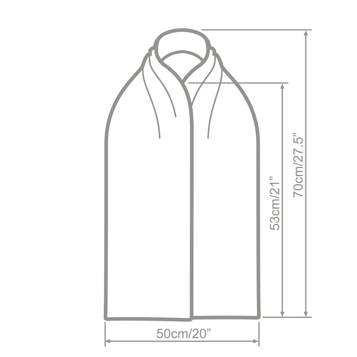 Straight Scarf Clothing Protector - Navy pattern - Adult Bibs