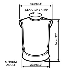 Tabard style adult bib - Medium Blue - Health Care