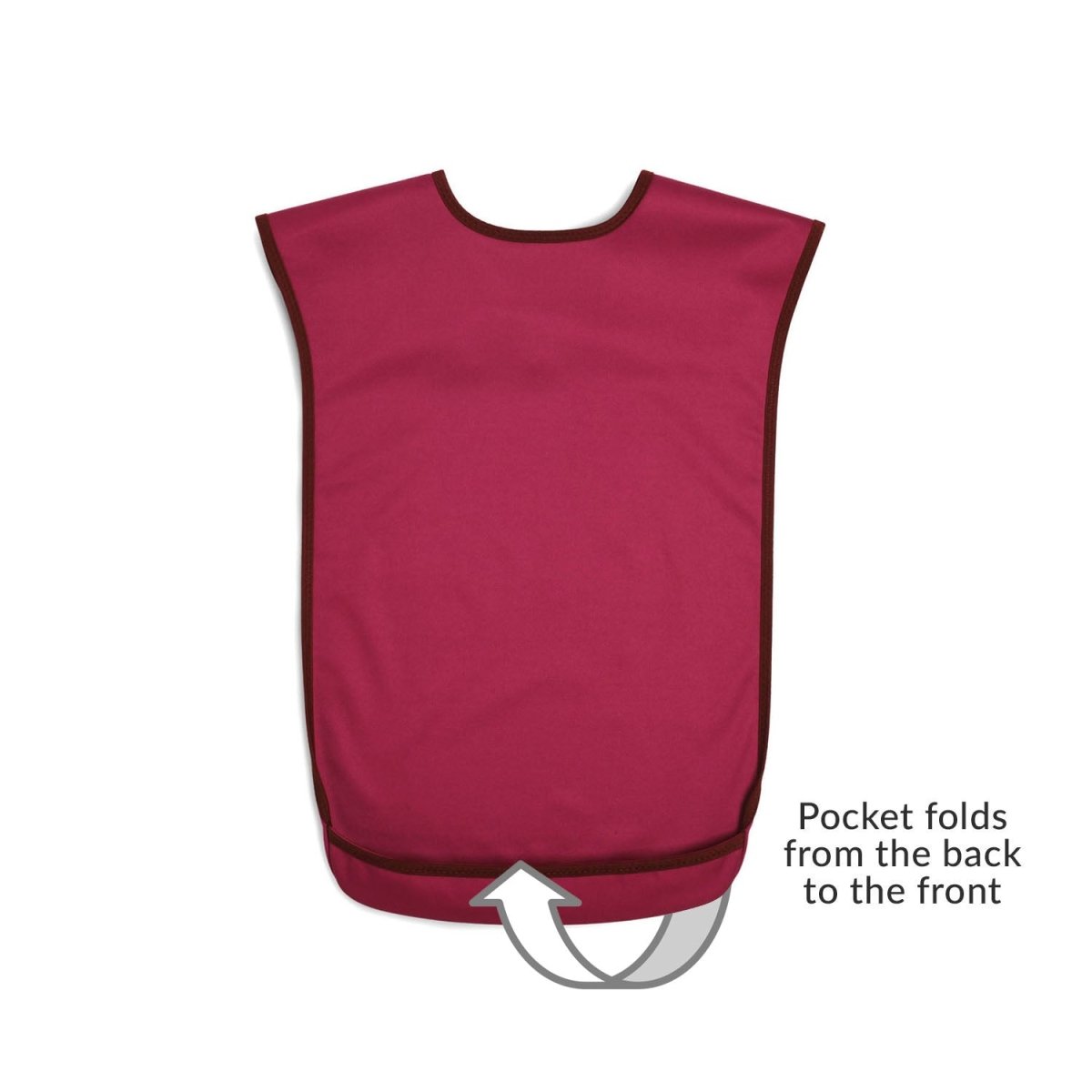 Tabard style adult bib - Medium Burgundy - Health Care