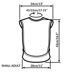 Tabard style adult bib - Small Burgundy - Health Care