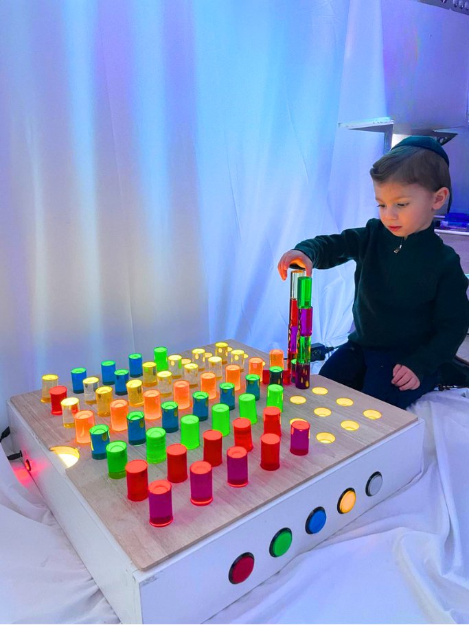 Table Top Panel With Coloured Rods - Sensory Equipment