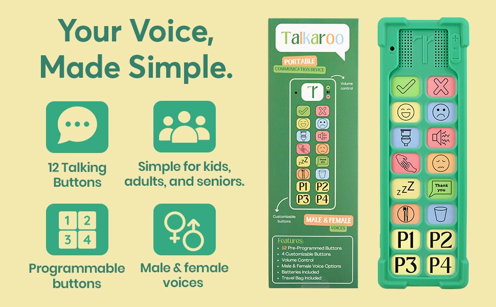 Talkaroo AAC Autism Sensory Equipment - AAC Communication Device - Learning Resource