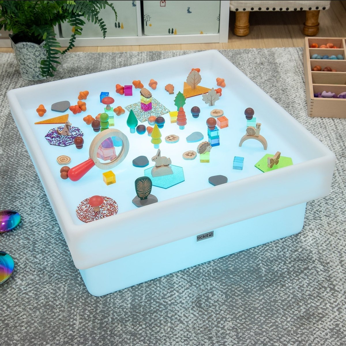 tickit® Discovery Glow Square Table - Sensory Equipment
