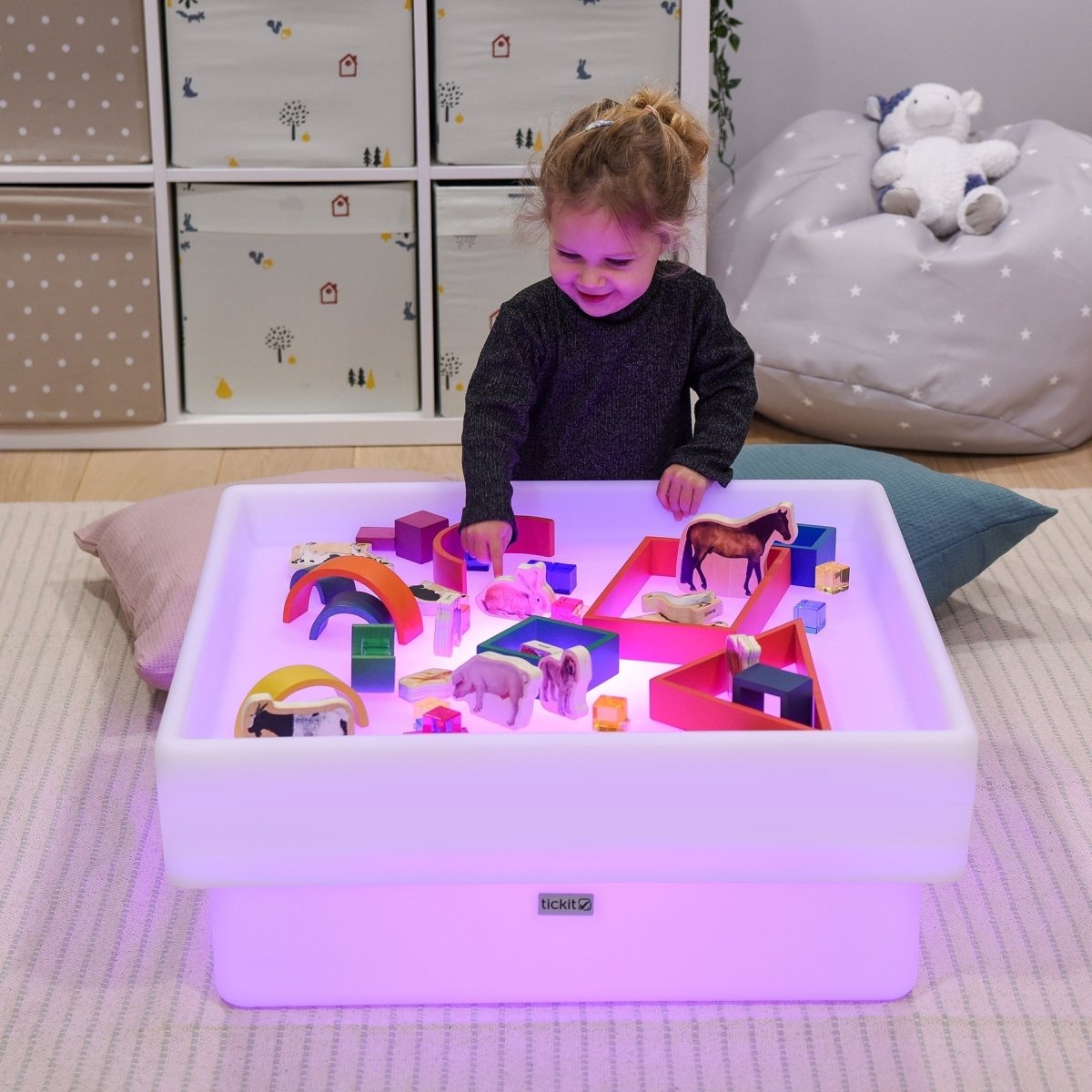 tickit® Discovery Glow Square Table - Sensory Equipment
