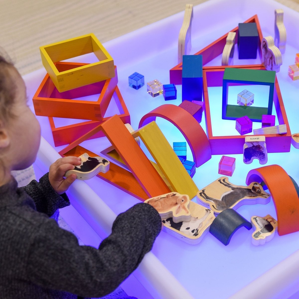 tickit® Discovery Glow Square Table - Sensory Equipment