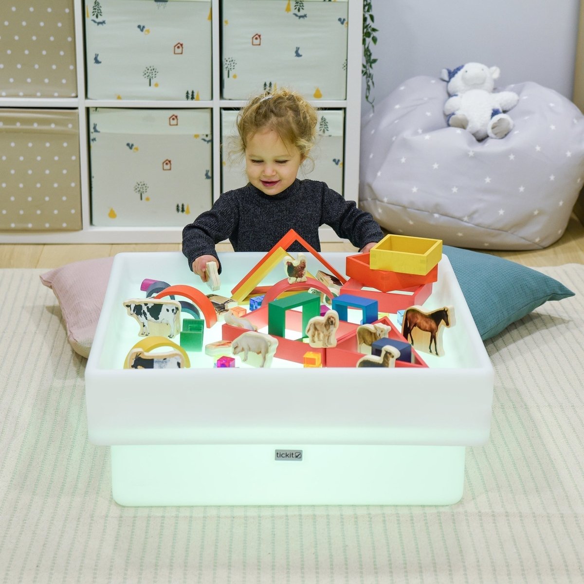 tickit® Discovery Glow Square Table - Sensory Equipment