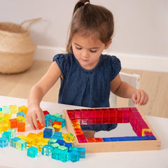 tickit® Gem Cube Mirror Tray – 100 Gems - Sensory Toys