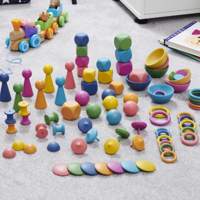 tickit® Rainbow Wooden Super Set (84 Pieces) - Learning Resource