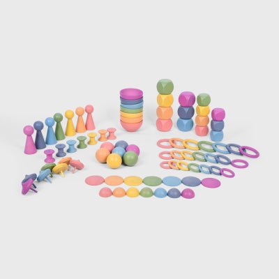 tickit® Rainbow Wooden Super Set (84 Pieces) - Learning Resource