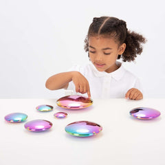 tickit® Sensory Steel Colour Burst Buttons - Sensory Reflective - Buttons