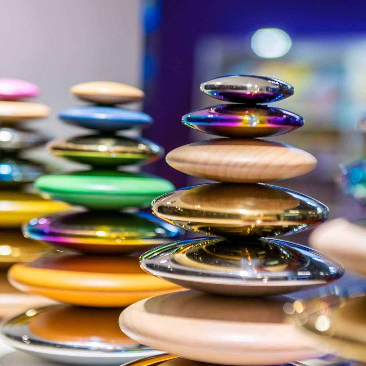 tickit® Sensory Steel Colour Burst Buttons - Sensory Reflective - Buttons