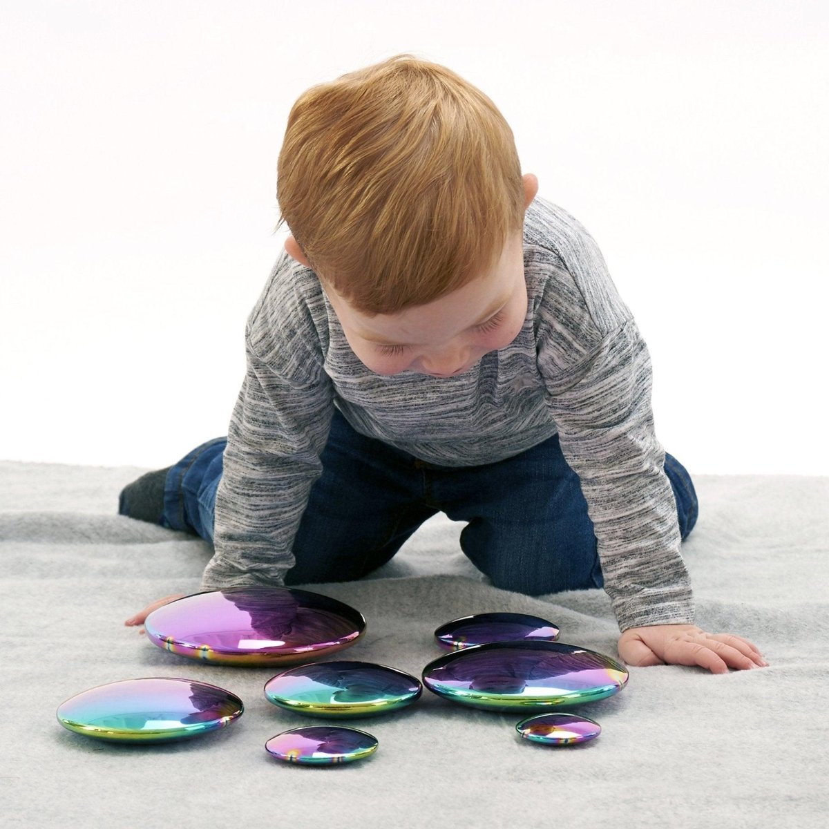 tickit® Sensory Steel Colour Burst Buttons - Sensory Reflective - Buttons