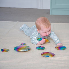 tickit® Sensory Steel Colour Burst Buttons - Sensory Reflective - Buttons