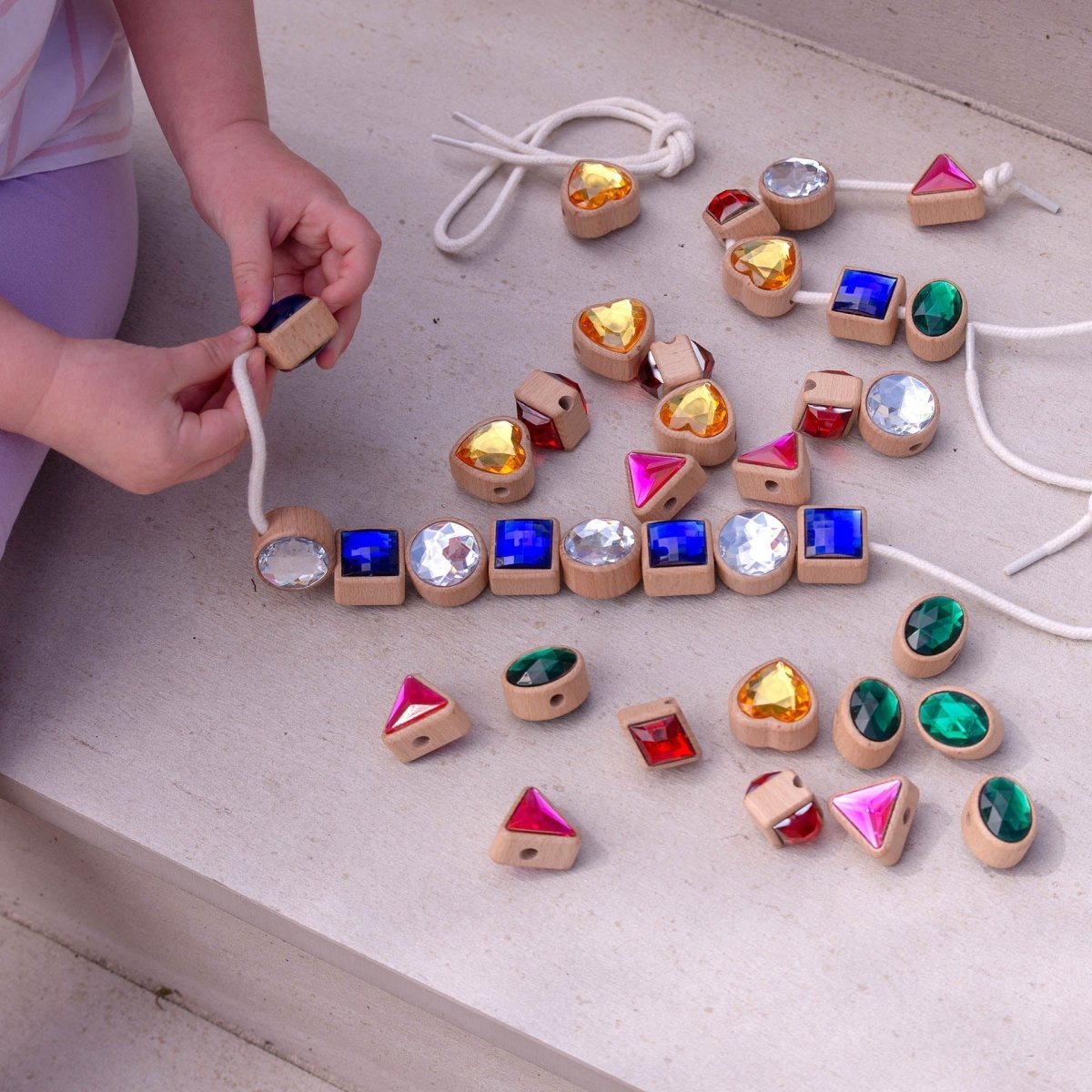 tickit® Shape Lacing Jewels – Pack of 36 - Sensory Toys