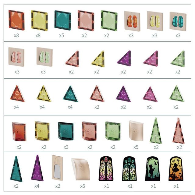 TOPBRIGHT MagArt 108 Magnetic Building Tiles - Sensory Toys