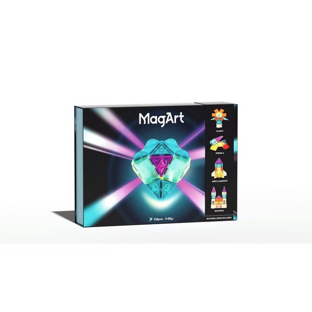 TOPBRIGHT MagArt 108 Magnetic Building Tiles - Sensory Toys