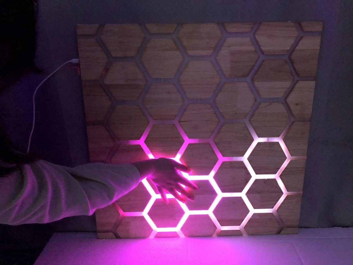 Touch Interactive Honeycomb Panel, Wall Mounted - Sensory Equipment