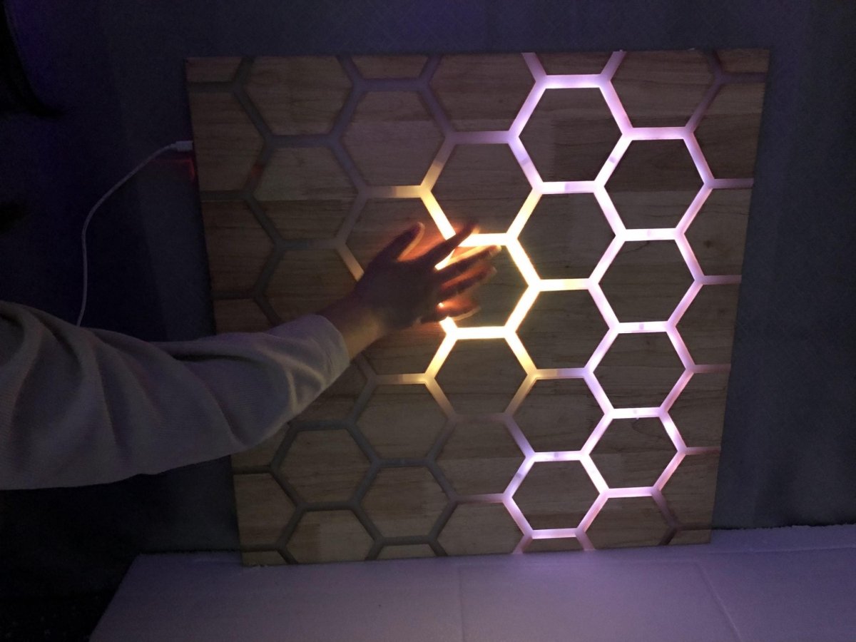Touch Interactive Honeycomb Panel, Wall Mounted - Sensory Equipment