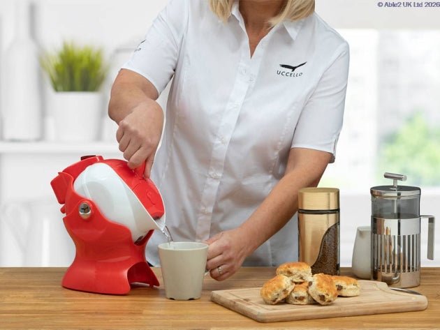 Uccello Easy Pour Tipping Kettle – Assistive Safety Kettle - Eating & Drinking