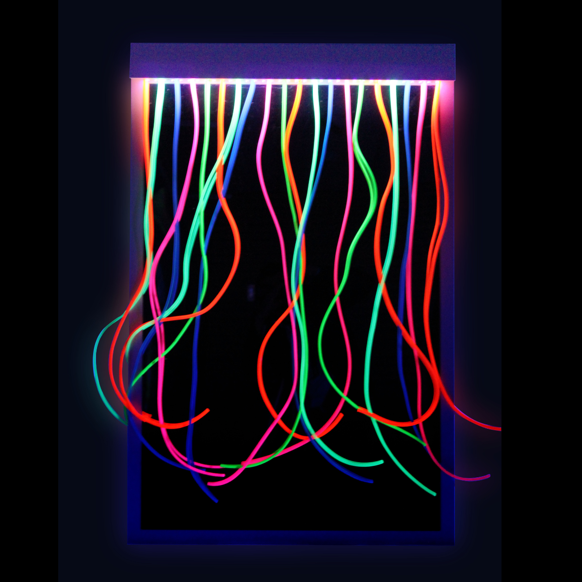 UV Mirror with Glow Strands and Built-In Light – 100 x 91cm - Sensory Equipment