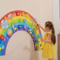 Viga Rainbow Activity Wall Panels. - Sensory Toys