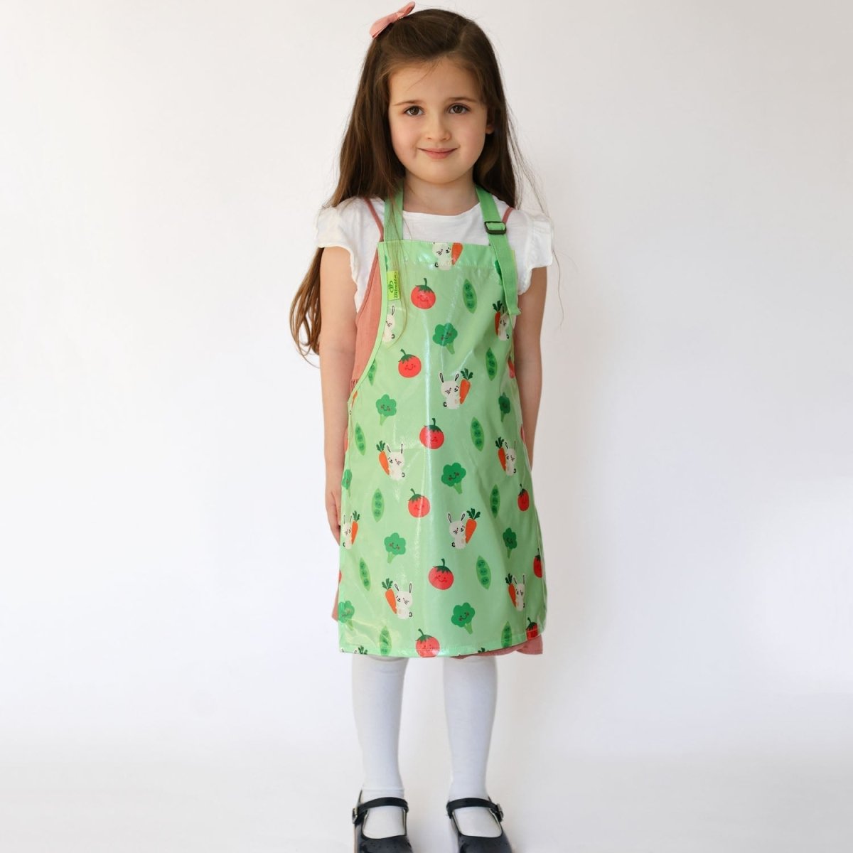 Wipeezee Apron - Child's size - Green Bunny & Veg - Aprons