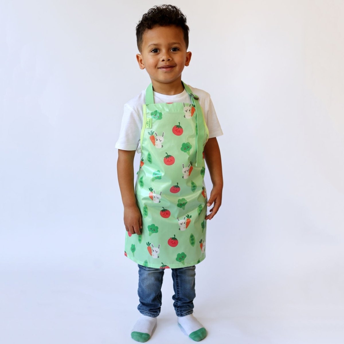 Wipeezee Apron - Child's size - Green Bunny & Veg - Aprons