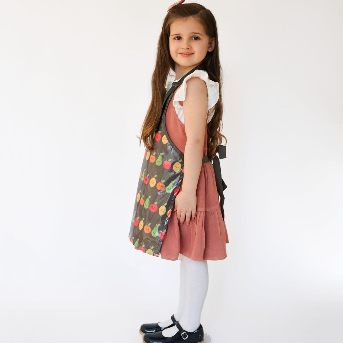 Wipeezee Apron - Child's size - Grey Happy Fruit - Aprons