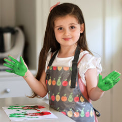 Wipeezee Apron - Child's size - Grey Happy Fruit - Aprons