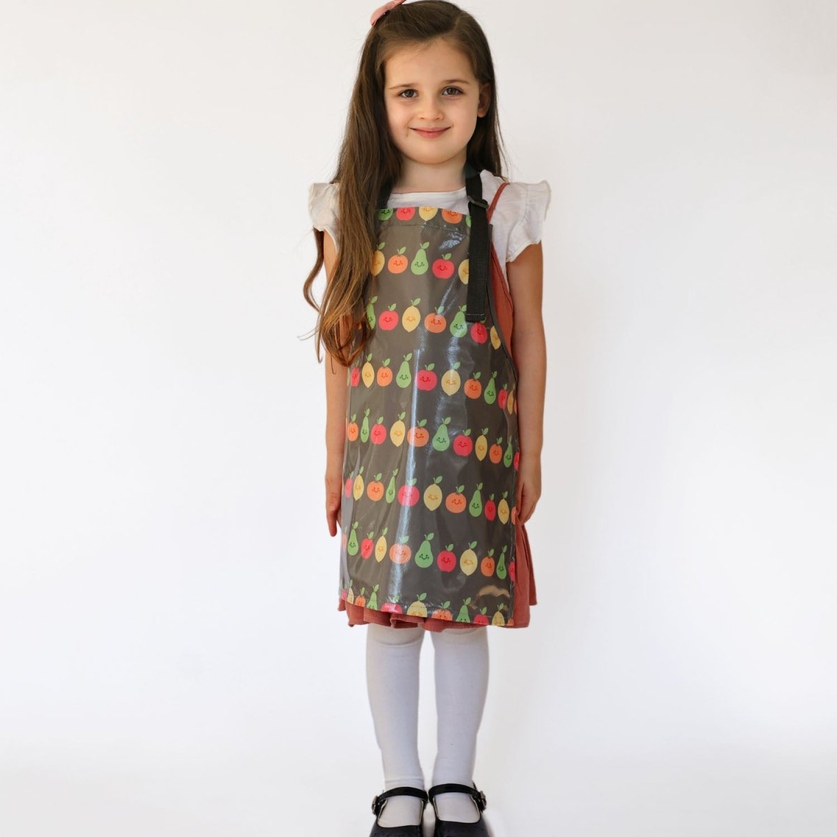 Wipeezee Apron - Child's size - Grey Happy Fruit - Aprons