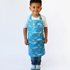 Wipeezee Apron - Child's size - Turquoise Sea Creatures - Aprons