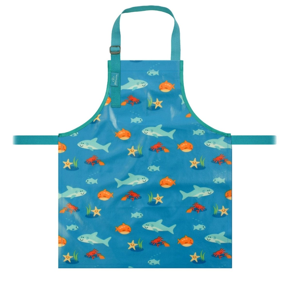 Wipeezee Apron - Child's size - Turquoise Sea Creatures - Aprons