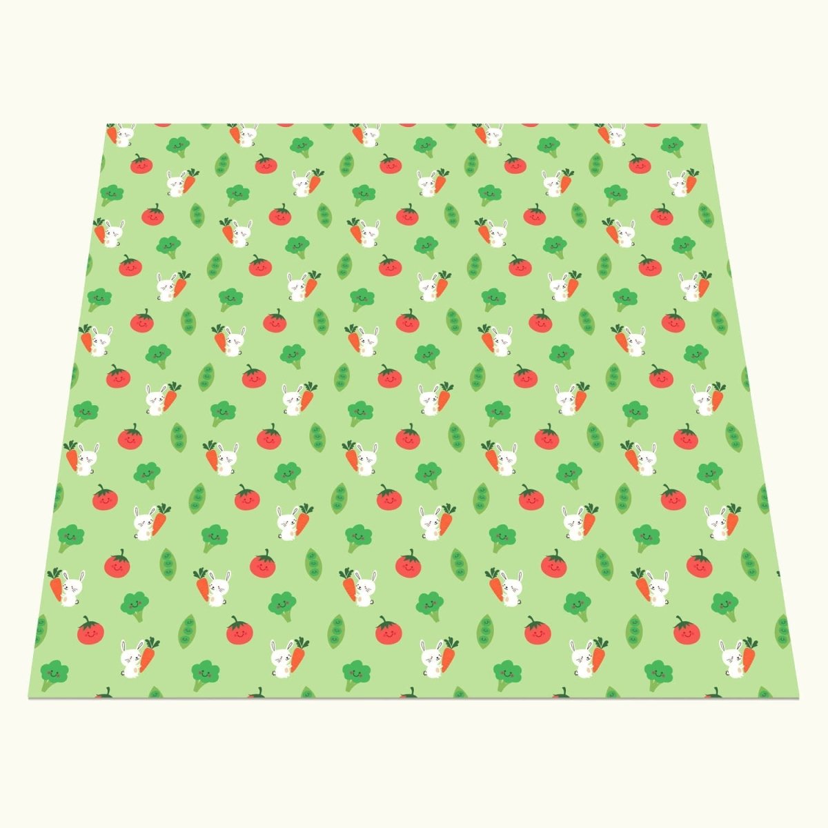 Wipeezee Splash Mat - Green Bunny & Veg - Splash Mat