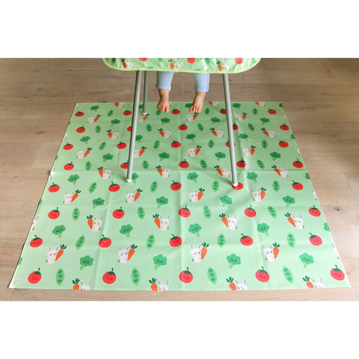 Wipeezee Splash Mat - Green Bunny & Veg - Splash Mat